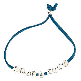 "Love 4 Ever" Armband aus tűrkisgrűnem Alcantara