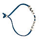 Love 4 Ever bracelet of light blue alcantara s3