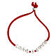 Love 4 Ever bracelet of red alcantara s2