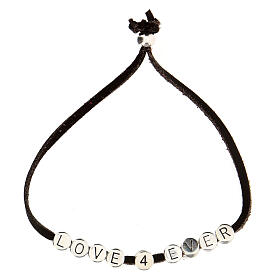 Love 4 Ever bracelet, in brown alcantara