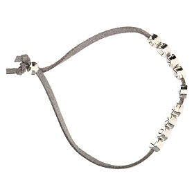 Pulseira Love 4 Ever alcântara cinzento s3