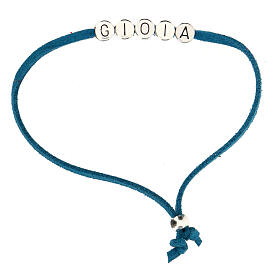 Gioia bracelet of light blue alcantara