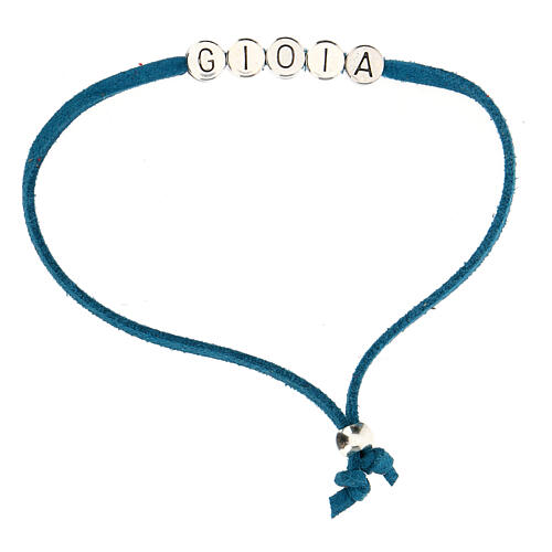 Gioia bracelet of light blue alcantara 1