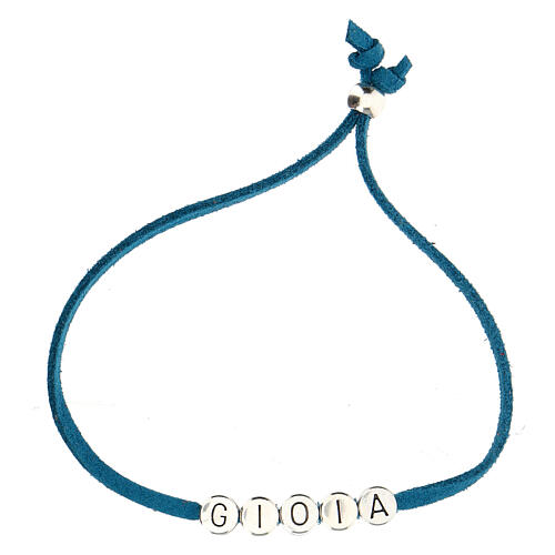 Gioia bracelet of light blue alcantara 2
