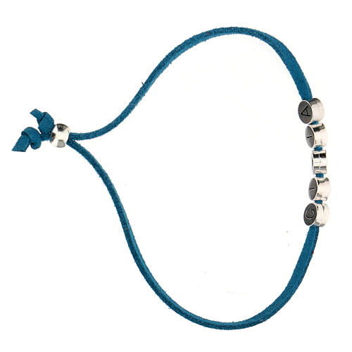 Gioia bracelet of light blue alcantara 3