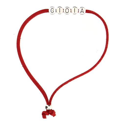 Gioia bracelet of red alcantara 1