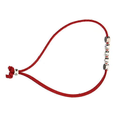 Gioia bracelet of red alcantara 3