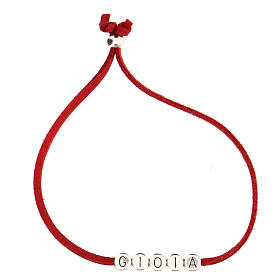 Bracciale Gioia alcantara rosso zama