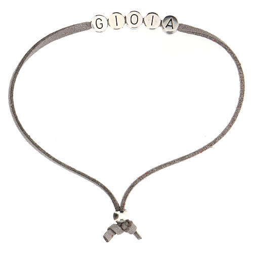 Gioia bracelet of grey alcantara 1