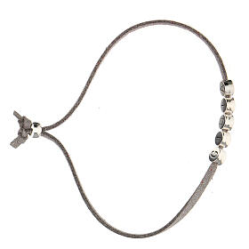 Pulseira Gioia alcântara cinzento zamak s3