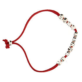 Pulseira alcântara vermelho In Manus Tuas s3