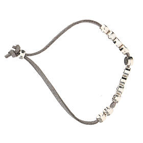 Pulseira alcântara cinzento In Manus Tuas s3
