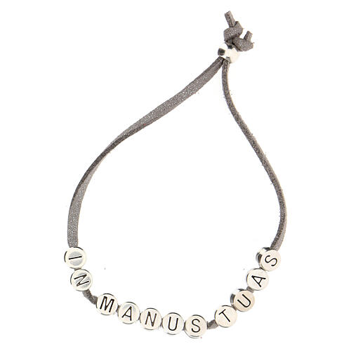 Bracelet in Manus Tuas, in grey alcantara 2