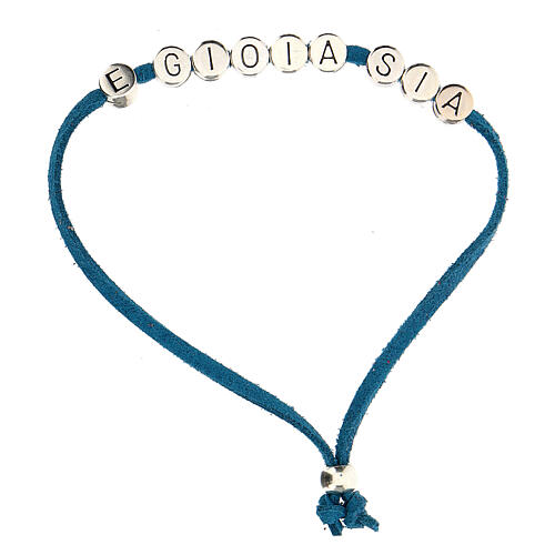 "E Gioia Sia" Armband aus tűrkisgrűnem Alcantara 1
