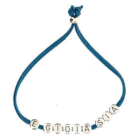 Alcantara bracelet, light blue, E Gioia Sia