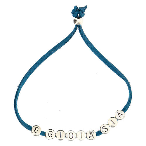 Alcantara bracelet, light blue, E Gioia Sia 2