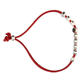 Pulseira alcântara vermelho e zamak E Gioia Sia s3