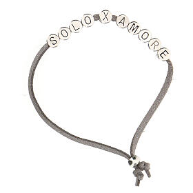 Alcantara bracelet, grey, Solo X Amore