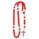 Armband aus verstellbarer roter Kordel mit Zehner und mit Tau-Kreuz s4