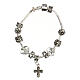Bracciale decina con grani  8x10 mm cristallo trasparente s2