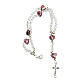 Elastic single decade rosary bracelet with crystal beads of 3 mm s3