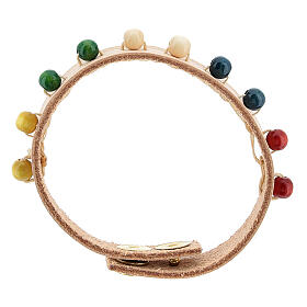 Manfnee Bracciale Rosario Con Croce E Medaglia Della Vergine Maria - Gioiello Religioso Regolabile Per Donna