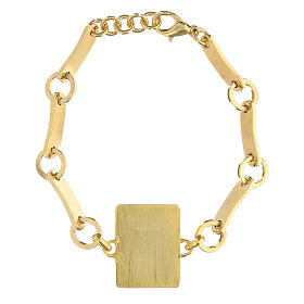 Miraculous Mary bracelet in golden brass enamel