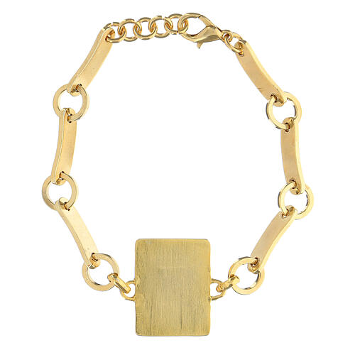 Miraculous Mary bracelet in golden brass enamel 2