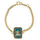 Bracelet Angel turquoise enamel golden brass s1