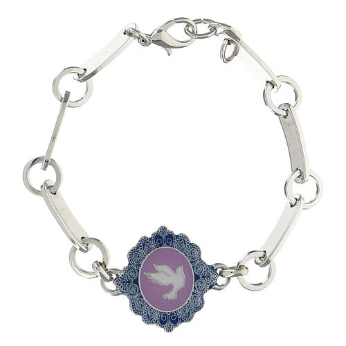 Lilac dove bracelet in white bronzed brass 1