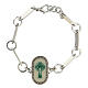 Bracelet médaille croix celtique émaillée laiton s1