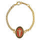 Bracelet Risen Jesus coral enamel golden copper s1