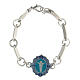 Blue Risen Christ bracelet in brass s1