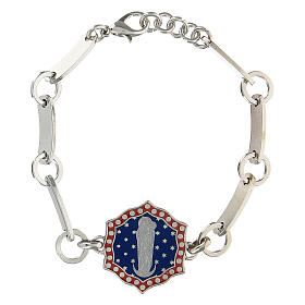 Virgin Mary medal bracelet starry sky brass