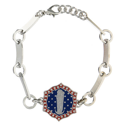 Virgin Mary medal bracelet starry sky brass 1