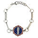 Virgin Mary medal bracelet starry sky brass s1