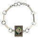 Padre Pio bracelet white bronzed brass  s1