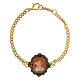 Bracciale angelo sfondo rosso rame dorato s1