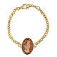 Armband aus Kupfer gold Mutter Teresa, rot s1