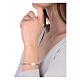 Pulsera acero 316L crucifijo granos coloreados circunferencia 20 cm s4