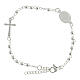 Bracciale acciaio 316L croce e Madonna Miracolosa s1