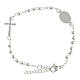 Bracciale acciaio 316L croce e Madonna Miracolosa s3