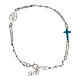 Bracciale decina argento Madonna Miracolosa Santa Rita grani 2 mm s3