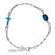Decade rosary bracelet silver Miraculous Mary Saint Rita beads 2 mm s1