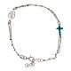 Decade rosary bracelet silver Miraculous Mary Saint Rita beads 2 mm s3
