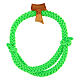 Bracciale verde regolabile corda tau legno Assisi s2