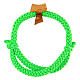 Adjustable green Assisi wood Tau rope bracelet s1