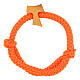 Tau-Armband aus Assisi-Holz mit verstellbarer oranger Kordel s2