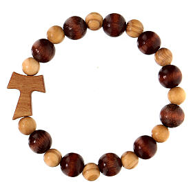 Decade bracelet Tau beads 5-8 mm in Assisi wood
