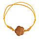 Verstellbares Armband Orange mit Bild des Heiligen Franziskus aus Holz s2